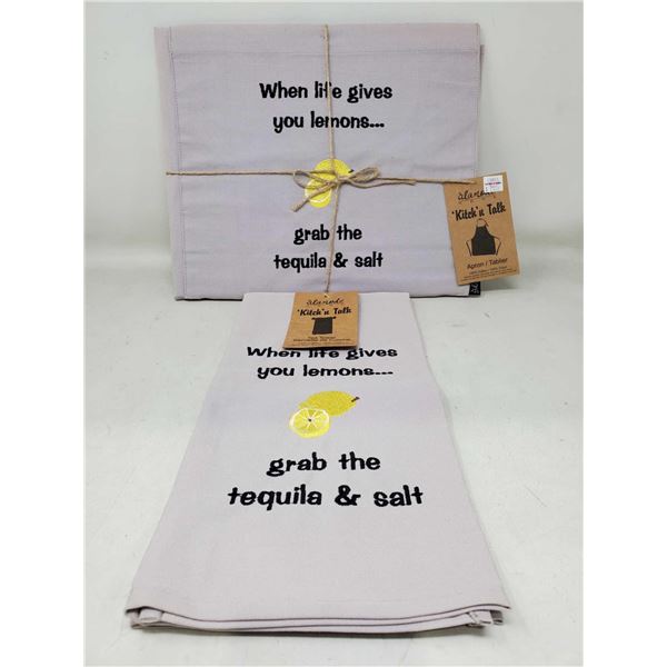 Kitch'n Talk Apron And Tea Towel