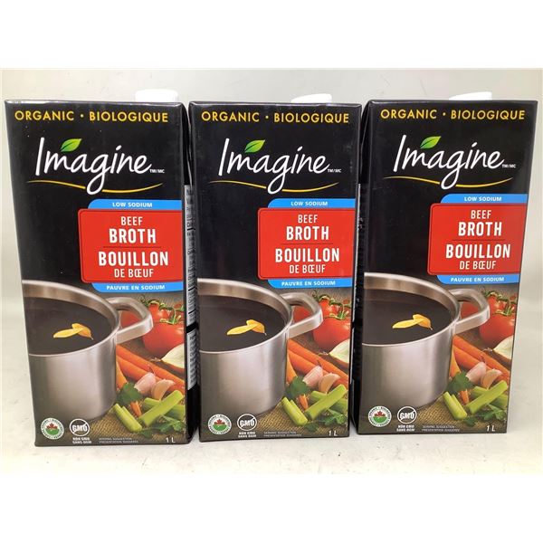 Organic Beef Broth (3 X 1L)