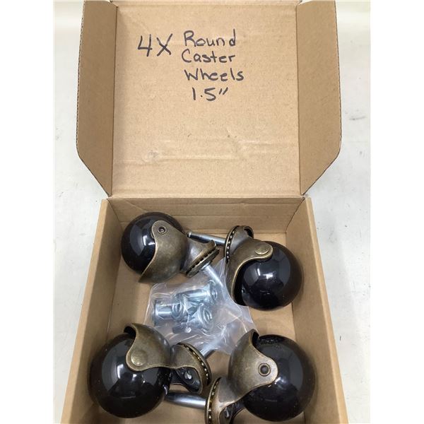 Lot Of 4 Round Coaster Wheels