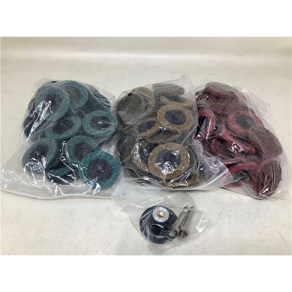 NEW INSMA 2 inch Roloc Quick Change Discs 30Pcs Sanding Discs 1Pcs 1/4'' Holder, Surface Conditionin