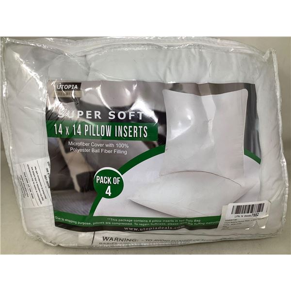 Super Soft 14 X 14 Pillow Inserts