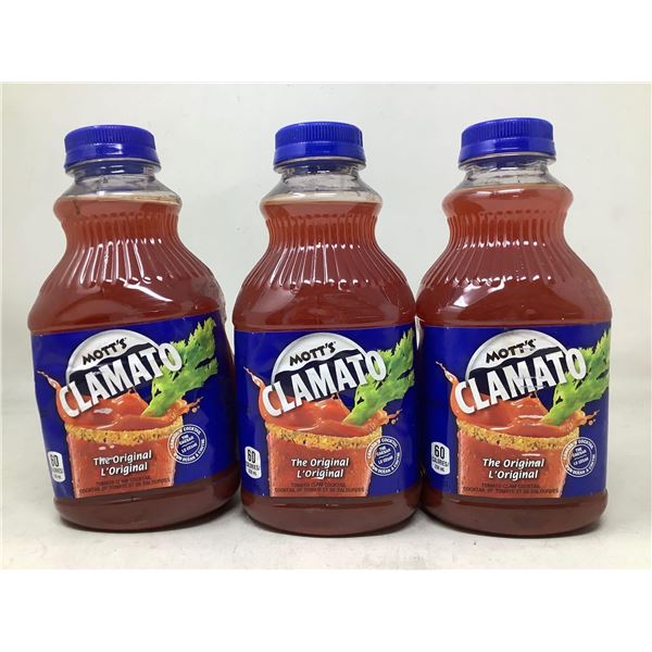 Motts Clamato Juice lot of 3 x 945ml