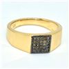 Image 1 : Gold plated Silver Diamond(1.25ct) Gold Rhodium Plated Ring (~weight 4.4g)