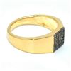 Image 2 : Gold plated Silver Diamond(1.25ct) Gold Rhodium Plated Ring (~weight 4.4g)