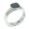 Image 3 : Silver Blue Diamond(1ct) Rhodium Plated Ring (~weight 3.65g)