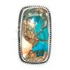 Image 1 : Silver Oyster Turquoise(72ct) Hand Made Ring (~weight 7.05g)