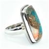 Image 2 : Silver Oyster Turquoise(72ct) Hand Made Ring (~weight 7.05g)