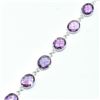 Image 2 : Silver Amethyst(95.5ct) Hand Made Bracelet (~weight 10.05g)