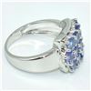 Image 2 : Silver Tanzanite (12.25ct) Rhodium Plated Ring (~weight 4.98g)