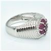 Image 2 : Silver Ruby (9ct) Rhodium Plated Ring (~weight 8.35g)