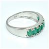 Image 2 : Silver Emerald(9.5ct) Rhodium Plated Ring (~weight 2.75g)