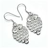 Image 2 : Silver Cubic Zirconia(4.5ct) Rhodium Plated Earrings (~weight 8.4g)
