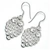 Image 3 : Silver Cubic Zirconia(4.5ct) Rhodium Plated Earrings (~weight 8.4g)