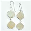 Image 1 : Silver Druzy(36ct) Hand Made Earrings (~weight 6.45g)