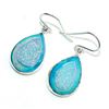 Image 3 : Silver Druzy Priba Colour(81ct) Hand Made Earrings (~weight 7g)