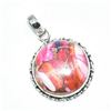 Image 2 : Silver Pink Spiny Turquoise(63ct) Hand Made Pendant (~weight 6.05g)
