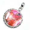 Image 3 : Silver Pink Spiny Turquoise(63ct) Hand Made Pendant (~weight 6.05g)