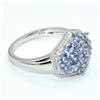 Image 2 : Silver Tanzanite(9ct) Rhodium Plated Ring (~weight 3.85g)