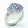 Image 3 : Silver Tanzanite(9ct) Rhodium Plated Ring (~weight 3.85g)