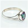 Image 2 : Silver Mystic Quartz(5.25ct) Rhodium Plated Ring (~weight 1.85g)