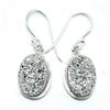Image 1 : Silver Silver Druzy(66ct) Hand Made Earrings (~weight 4.5g)