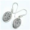Image 3 : Silver Silver Druzy(66ct) Hand Made Earrings (~weight 4.5g)