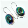 Image 2 : Silver Rainbow Druzy(113.5ct) Hand Made Earrings (~weight 9.45g)