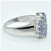 Image 2 : Silver Tanzanite(9ct) Rhodium Plated Ring (~weight 3.9g)