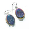 Image 2 : Silver Druzy(67.5ct) Hand Made Earrings (~weight 8.05g)