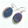 Image 3 : Silver Druzy(67.5ct) Hand Made Earrings (~weight 8.05g)