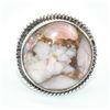 Image 1 : Silver Pink Muhave Turquoise(72ct) Hand Made Ring (~weight 6.1g)