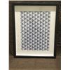 Image 1 : FRAMED ARTWORK from show home - Geo Design 17 x 21 inches