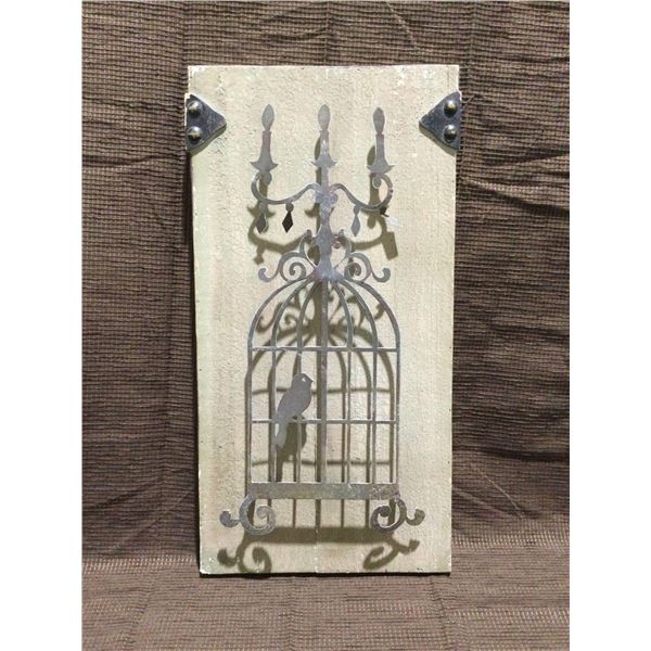 FRAMED ARTWORK from show home - Bird House 12 x 23  inches