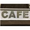 Image 1 : FRAMED ARTWORK from show home - Tin Cafe Sign 16 x 43 inches