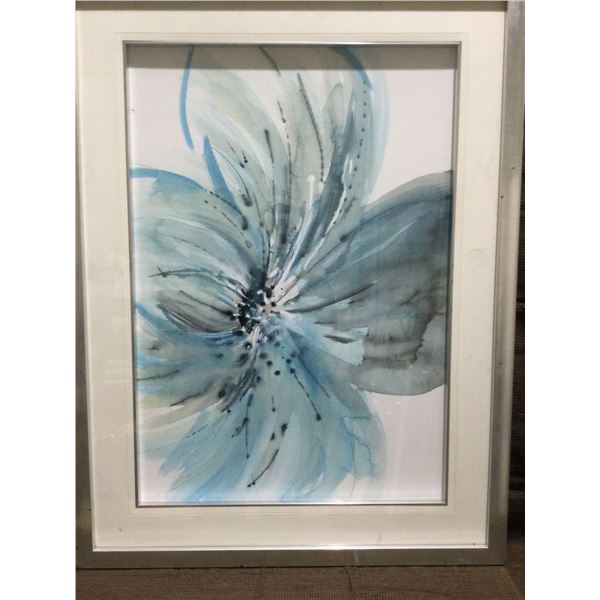 FRAMED ARTWORK from show home -Blue Iris 32 x 42 inches