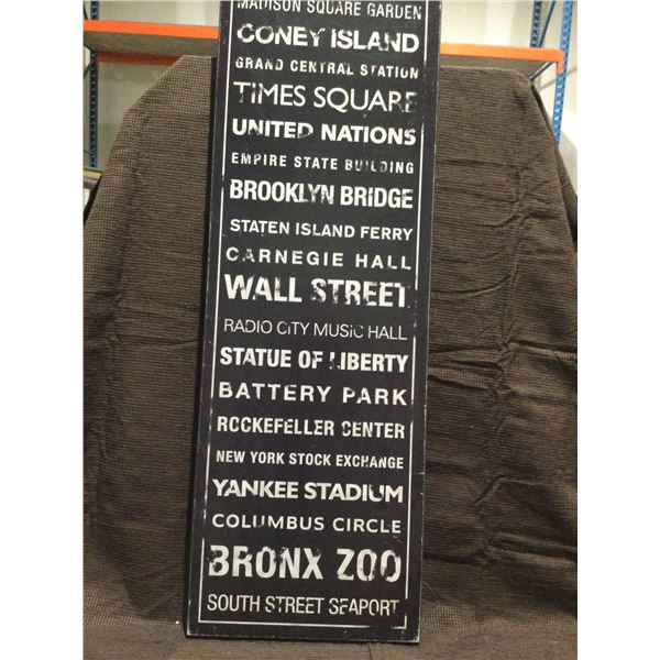 FRAMED ARTWORK from show home -NYC  15 x 46 inches