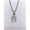 Image 1 : Brilliant Cut Solitaire .95 Carat Stone Pendant with Chain set