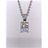 Image 2 : Brilliant Cut Solitaire .95 Carat Stone Pendant with Chain set