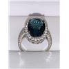 Image 1 : Oval Cut 2.1 Carat Blue Topaz Solitaire Anniversary Ring Ladies Size 7 in .925 Silver