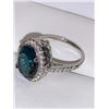 Image 3 : Oval Cut 2.1 Carat Blue Topaz Solitaire Anniversary Ring Ladies Size 7 in .925 Silver