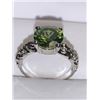 Image 1 : Ladies Peridot BU Cut Solitaire Stone Dress Ring size 7