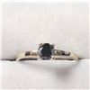 Image 1 : 10K Yellow Gold Black Diamond(0.3ct) Ring (~Size 6)(Ring is resizable for $40) (~length inches) (~we