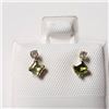 Image 1 : 10K Yellow Gold Tourmaline(0.44ct) Diamond(0.06ct) Earrings (~Size )(Ring is resizable for $40) (~le