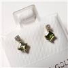 Image 2 : 10K Yellow Gold Tourmaline(0.44ct) Diamond(0.06ct) Earrings (~Size )(Ring is resizable for $40) (~le