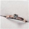 Image 2 : 10K Rose Gold Diamond (0.2Ct,I1,G) Ring (~Size 6)(Ring is resizable for $40) (~length inches) (~weig