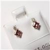 Image 1 : 10K Yellow Gold Tourmaline(0.44ct) Diamond(0.06ct) Earrings (~Size )(Ring is resizable for $40) (~le