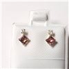 Image 3 : 10K Yellow Gold Tourmaline(0.44ct) Diamond(0.06ct) Earrings (~Size )(Ring is resizable for $40) (~le