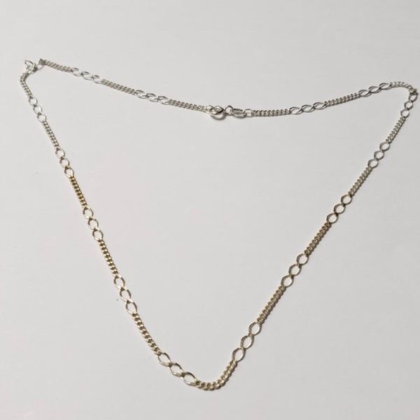 Silver 16" Necklace (~Size )(Ring is resizable for $40) (~length inches), Suggested Retail Value $50