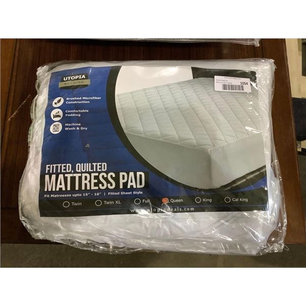 Utopia Fitted Quilted Mattress Pad- Queen