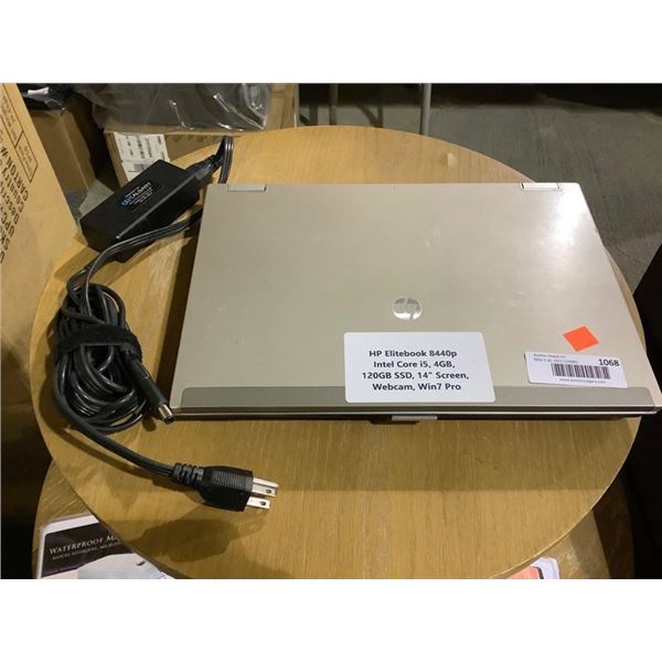 HP Elitebook 8440p Intel Core i5, 4 GB, 120GB SSD, 14in Screen with Webcam and Window 7 Pro